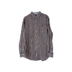 US POLO ASSN Shirt Men L Button Up Multicolor Plaid Collared Embroider Logo